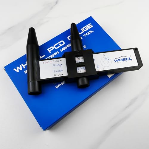 Image of WHEEL CONNECT PCD Gauge,Wheel /Rim Bolt Pattern Measuring Tool, PCD Ruler, Sliding Caliper for 4 5 6 8 Holes, Style-B