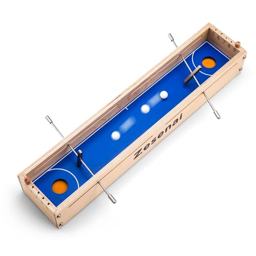 Zesenai Micro Football Fast-Paced Mini Foosball Reflex Game for 2 Players Tabletop Skill Duel with Soccer & Hockey Style Action for Family Game Night and Competitive Play