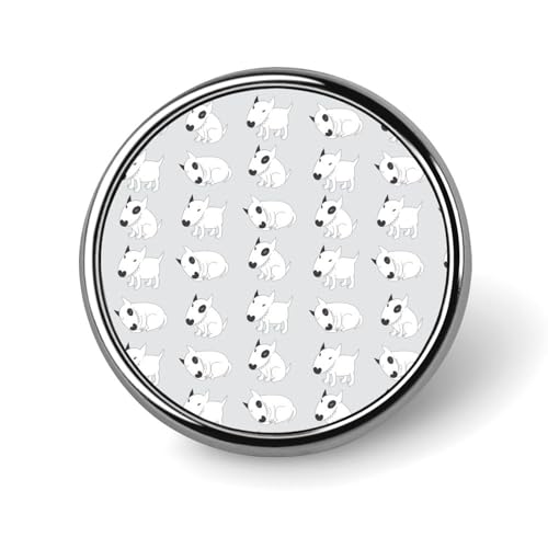 バッジ 円形 徽章 ブル・テリア 犬柄 缶バッジ 胸章 ピンバッチ ボタンブローチ 25mm おしゃれ ネクタイピン コレクション バッグ飾 帽子 胸飾り かばん掛け 工芸品 取付簡単 男女兼用 プレゼント