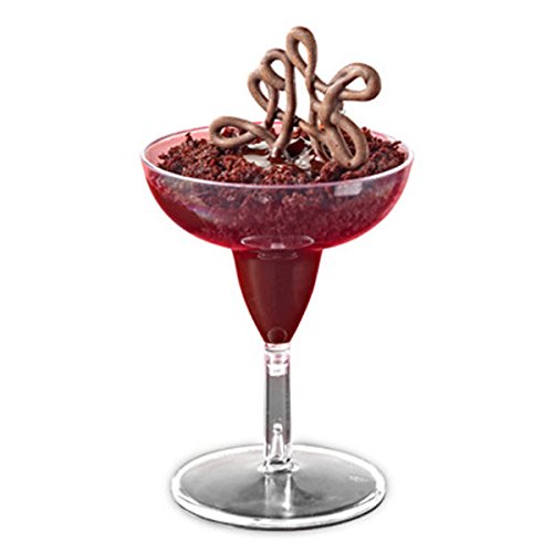 120 2 oz Disposable Plastic Mini Margarita Glasses Cocktail Glasses Ice Cream Cups Mini champagne Drinking glasses bar glassware Shot Glasses Dessert Cups Plastic wine glasses Plastic Margarita Glass