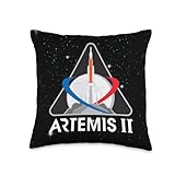 Artemis 2 Patch Mission Badge SLS Rocket Launch System Throw Pillow