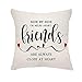 Veemizo Federa per cuscino per la migliore amica compleanno anniversario giorno dell'amicizia, federe per cuscino Side by Side or Miles Apart Friends Are Always Close At Heart