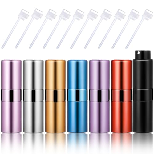 Honeydak 7 Pcs 20ml Travel Perfume Atomizer Bottles, Refillable Cologne Travel Spray Bottles, Portable Empty Perfume Sprayers with Pump Transfer Tools for Purse, Daily Use by Honeydak - Used condition - US$23.67