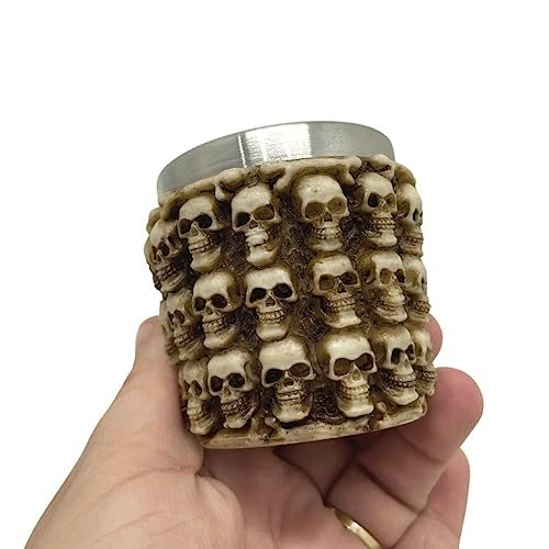 Copo De Caveira Caveirinhas Crânios Viking Aço Inoxidável em Resina Exclusiva 60 ml Para Shot Doses