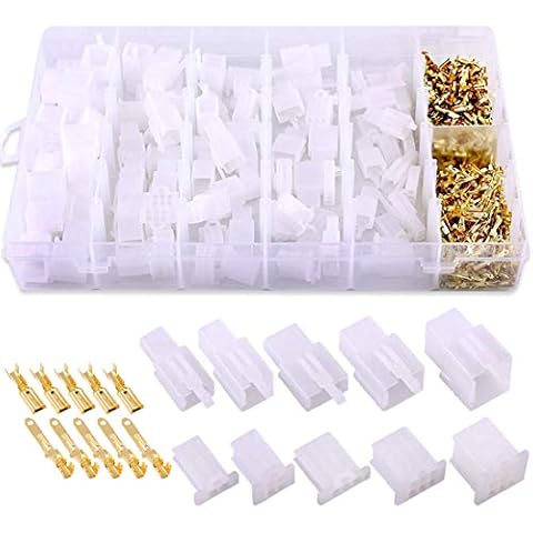 2.8mm 2 3 4 6 9 Pin Automotive Electrical Wire Connectors Pin Header Crimp Wire Terminals and Female Plug Housing and Male/female Pin Header Crimp Wire Terminal (580pcs) Cover