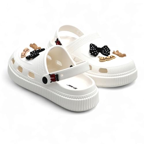 Image of SVAAR Fashionable Comfortable Lightweight Platform Heels Clogs for Women's | Cushioned Footwear | Lightweight Slip-ons | Waterproof Sandals for Women