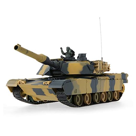 POCO DIVO Abrams M1A2 US Battle Tank RC Airsoft Panzer 1/24 Scale Model 2.4Ghz Remote Control Military Vehicle Combat Fight Infrared BB