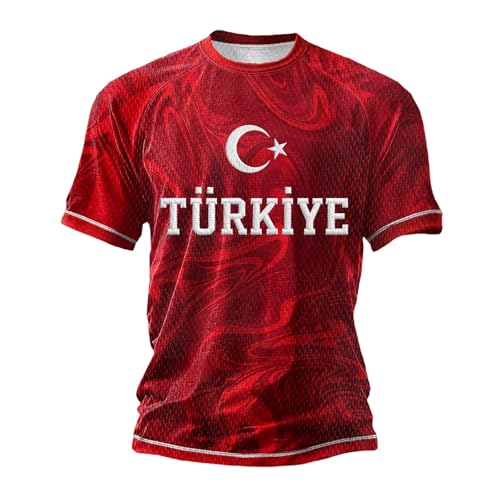 T-Shirt Blanc Homme en Coton et Lin Col V Taille 4XL