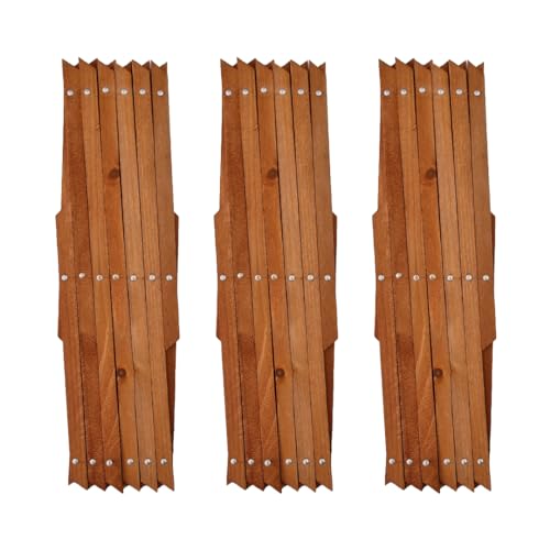 KANTA Lot de 3 treillis en bois extensibles pour plantes grimpantes rivetées Décoration Plantes grimpantes Décoration Plante Cloison Treillis Panneau Mural...