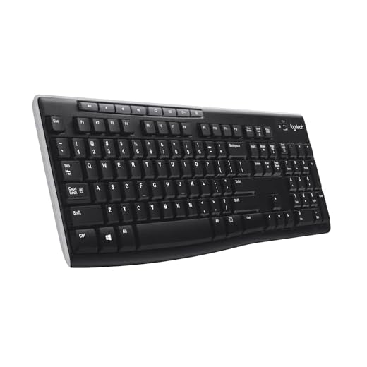 Logitech K270 trådlöst tangentbord för Windows, 2,4 GHz med USB Unifying Receiver, 8 multimedia- och genvägstangenter, spillresistent, 2 års batteritid, PC/bärbar dator, QWERTY Scandinavian Layout