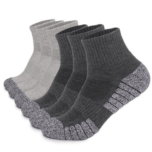 Outdoor Sports Socks with Thickened Towel Soles, Mountaineering and Hiking Socks,(Gray)