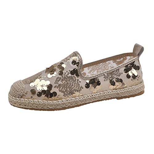 Chaussures décontractées en mesh à paillettes pour sorties estivales et terrasses de café