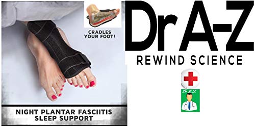 Dr A-Z Dorsal Night Splint Ankle Support Brace Plantar Fasciitis Feet Ankle Brace Arch Support Pain Relief Effective for Heel Arch Foot Pain, Achilles Tendonitis Bonus Alert Card - Thumbnail 4