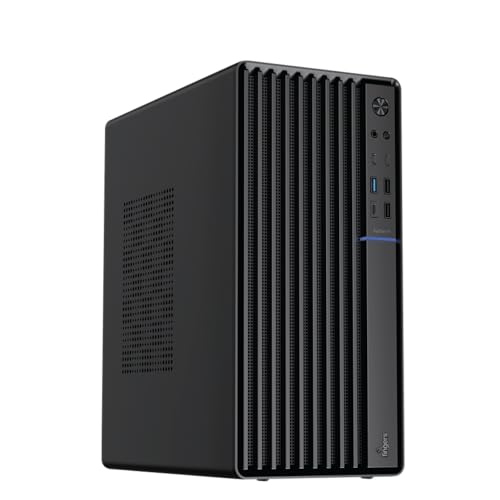 Image of FINGERS TopTier-T1 Micro-ATX PC Cabinet (Metal Panels, Pre-Installed Rear Fan, High-Efficiency SMPS Bundled, USB 3.0 + Type-C Ports, Durable & Upgrade-Friendly Design), Rich Black