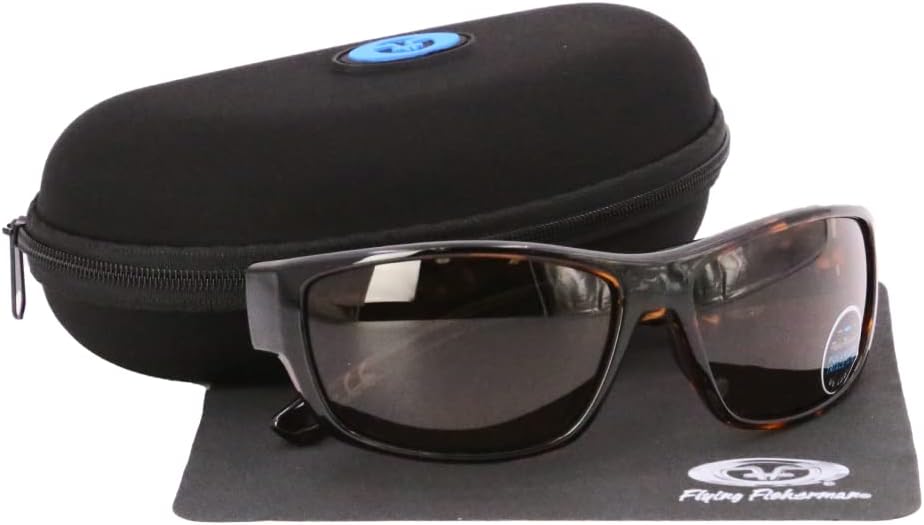 Flying Fisherman MATECUMBE, Frame Lenses Rectangular Sunglasses, Tortoise/Amber, Medium