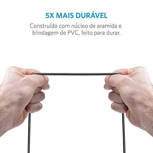 Cabo USB-C para USB 3.0, Anker Powerline, 90 centímetros PVC, Preto