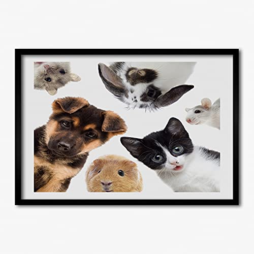Tableau cadre en bois Tulup 70x50 cm aux finitions soignées pour peinture moderne d'animaux
