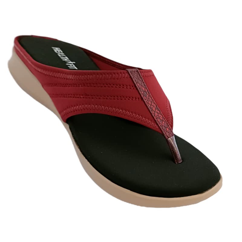 HEALTH FIT Womens Ortho & Diabetic Soft Slippers Cherry UK-4 (B0BFRSM23Q) Amazon Price History, Amazon Price Tracker