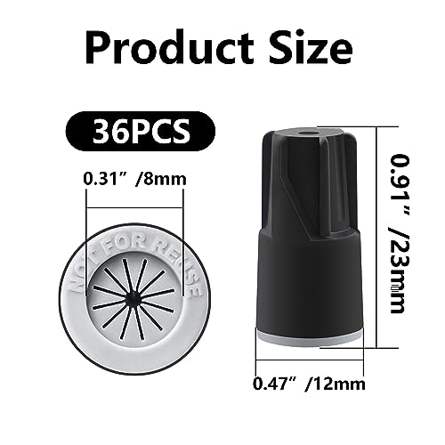 YHNTGB 36 PCS Waterproof Wire Connectors Outdoor Electrical Cable Terminal Twist Nuts Cap for Wet Location Installation Lights Irrigation Valves Black - Thumbnail 6