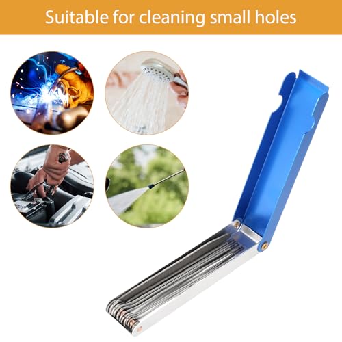 Image of Carburetor Cleaner, 13 Clean Wires, 10 Clean Needles, 5 Nylon Brushes and 1 Sharp Pick, Small Engine Carburetor Cleaning Kit for Spray, Motorcycles, Welder, Lawn Equipment
