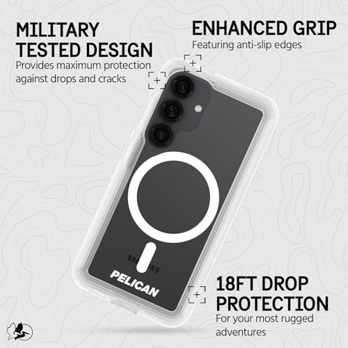 Pelican Voyager Samsung Galaxy S25 Case - Rugged Phone Case - Clear - image 3
