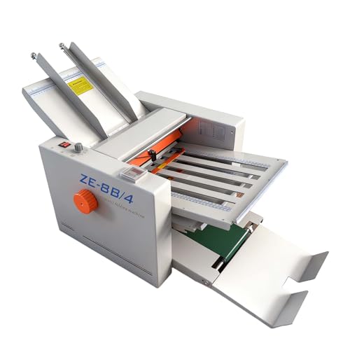 JARYANNIX Automatic Paper Folding Machine with 4 Folding Trays, Max Speed 262 ft/min, Max Folding Size 12’’ X 27’’, High Speed Paper Folder, Adjustable Speed with Automatic Paper Counting