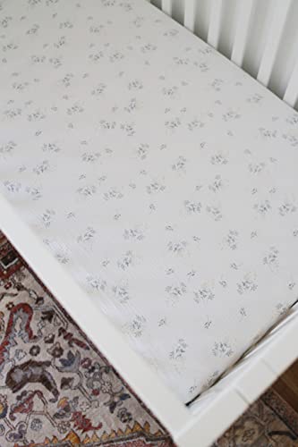 Marlowe & Co Organic Cotton Muslin Crib Sheet For Baby Boy And Girl (Wild Jasmine) #TOP1