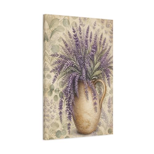 Tableau lavande violette aquarelle pour créer un salon cocooning