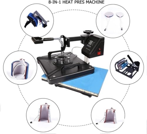 Máquina de prensado térmico 8 en 1 12x15 pulg miniatura 5