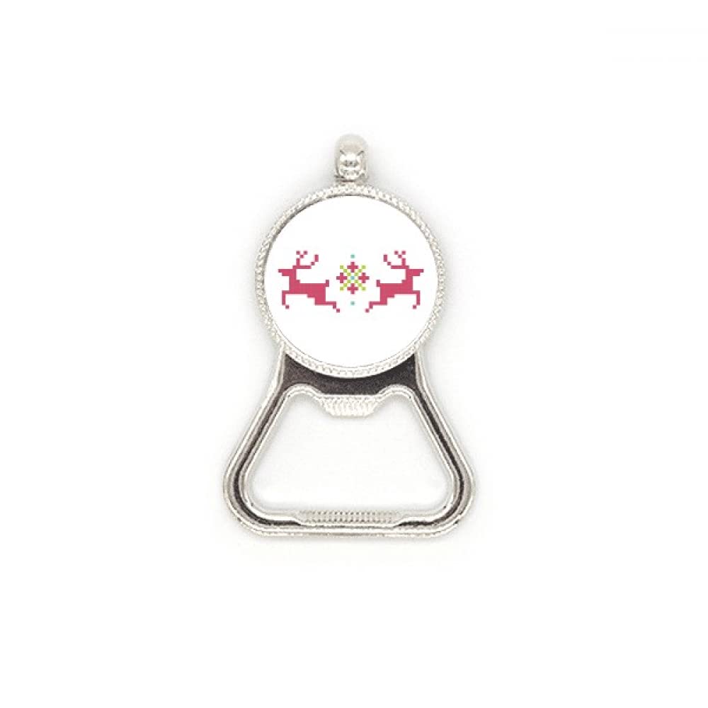 Décapsuleur motif cerf pixel en acier inoxydable idée cadeau