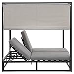 Anzio Daybed Doppel-Gartenliege Anthrazit Grau