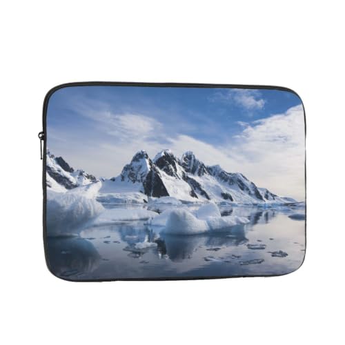 Sac ordinateur 13 pouces antichoc style boules de Noël blanches protège PC