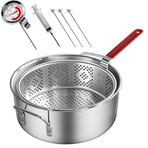 veralune 10QT Outdoor Fish Fryer Kit, Heavy-Duty Aluminum Pot &