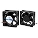 Aexit 2 szt.Dc 24V 60x60x25mm 7 łopatek 2 wiodące przewody Wentylator chłodzący do obudowy komputera(2Pcs DC 24 ν 60 x 60 x 25mm 7 aubes 2 ventilateur de refroidissement pour le boîtier PC