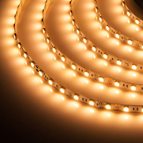 LED Strip Light Tape Light Dimmable LED Flexible Light Strip, Home LED Light Strip Cuttable (2700K Sun Warm White, 24V, 16 Ft Spool)