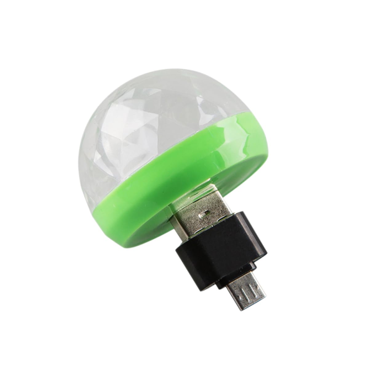 NUOBESTY USB Mini Disco Lights Portable LED Stage Ball Dj Lighting for Karaoke Christmas and Home Parties Sound Activated Compact Design for Clubs and Bars Green