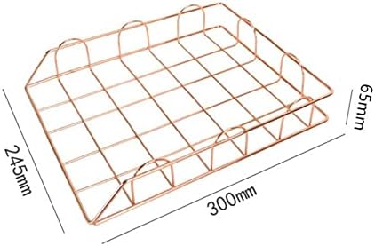 Gold tal File Tray, Desk Accessories, Magazine Rack, Manual Stacking File Office Storage Box, Layered Storage Paper Rack (Color : D, Size : 1) image 3