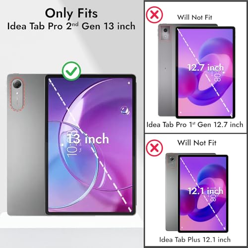 Image of Robustrion Case for Lenovo Idea Tab Pro 2nd Gen 13 inch Cover Case with [Pencil Holder], Deer Pattern Flip Cover for Lenovo Idea Tab Pro Gen 2 Cover Case 13 inch [Auto Sleep Wake Support] - Blue
