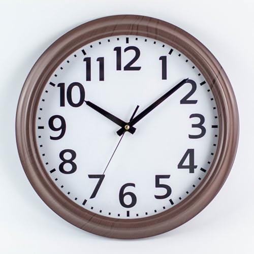 Reloj de pared de vidrio Sewroro con elegante acabado vintage redondo 8