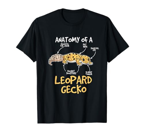 Kids Leopard Gecko Gift Anatomy of A Leopard Gecko T-Shirt