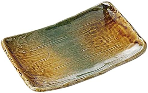 せともの本舗 Set of 10 Named Dishes, Koseto Oribe New Rectangular 5.5 Dishes, 6.3 x 4.3 x 0.8 inches (16 x 11 x 2 cm), Strengthened (Restaurant, Commercial Use, Tableware)