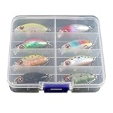 Kit de pesca en el Bar, kit de señuelos para bar - señuelos de pesca - Juego de señuelos de pesca realistas para agua salada, trucha, azul, barro, lucio, agua dulce