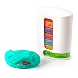Deke Home - Stackable Pill Organizer, 4 Times a Day Weekly Pill Box, 7 Day Medicine Dispenser, Pill Container for Vitamin, Supplement, Durable Hard Case, Secure Closure, BPA Free, Easy to Clean.