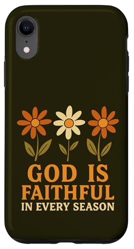 God Is Faithful Christian Faith Biblia Verso Religioso Carcasa para iPhone XR