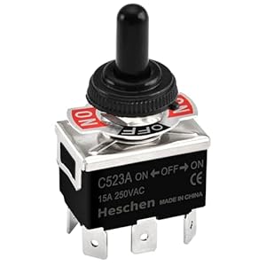 Heschen DPDT Kippschalter HSC-523A-C