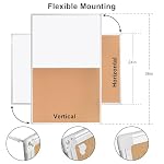Cork Bulletin Board, 36 X 24 Inches White Magnetic Dry Erase Board, Large Wall Mounted Message Vision Notice Memo Pin Board for Office, Home and School - Image 3
