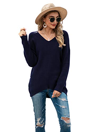 Image of Iandroiy Women's Batwing Sleeve Off Shoulder Loose Oversized Baggy Tops Sweater Pullover Casual Blouse T-Shirt