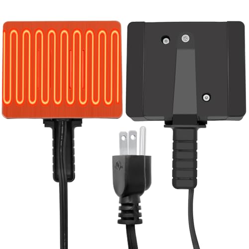 300W 1190 1190X Magnetic Engine Heater for Trucks Farm Machinery Diesel Vehicles,120V Surface-Thermostat Control for Oil Pan and Engine Block Heating