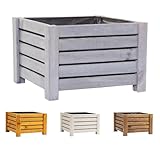 BooGardi Blumenkasten aus Holz · 4 Farben und 2 Größen · Anthrazit 38x38x25cm · Pflanzkasten Garten Balkon Terrasse · Balkonkasten Blumen Kräuter Pflanzen