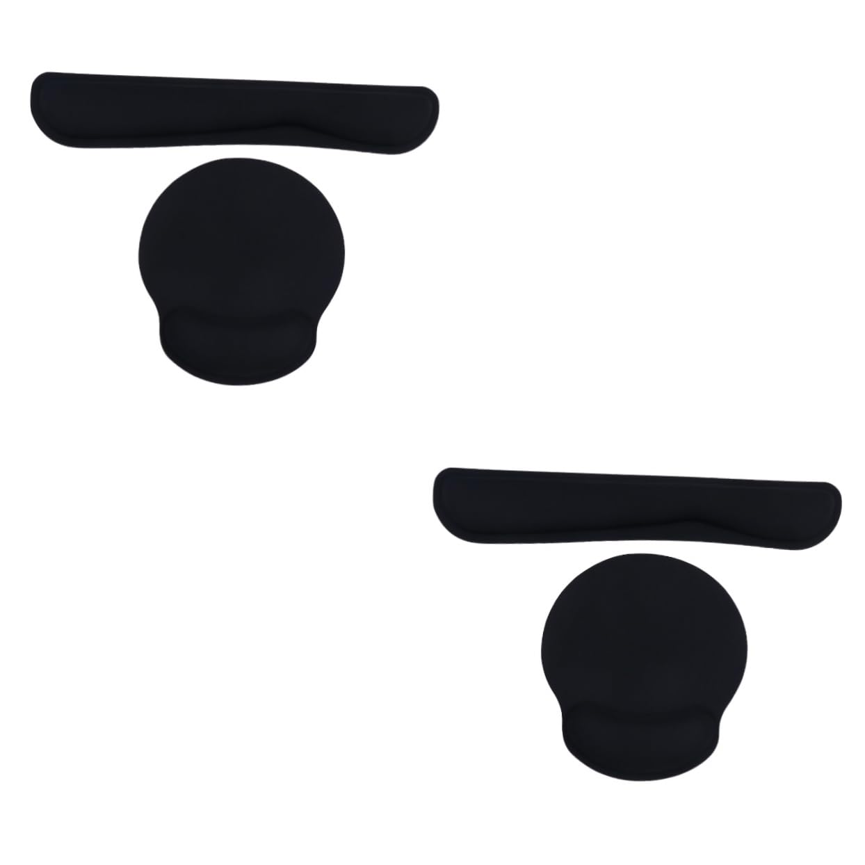 2ensembles Set De Repose-poignet Ergonomique Mousse à Mémoire Pour Clavier Et Souris Tapis De Souris Antidérapant Avec Support De Poignet Confort Optimal Bureau Domicile Noir